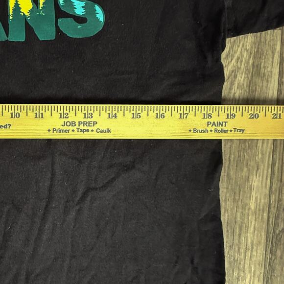 VANS Off The Wall Distressed Logo T-Shirt Black Teal Yellow Graphic Skate Tee - Picture 5 of 5